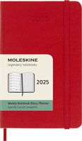 MOLESKINE Agenda Classic Pocket 2025 056999270353 1W/1S scharlachrot HC 9x14cm
