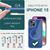 MagSafe Hülle Hybrid für iPhone 15 Frosted Hard Case Schutz Rand Handyhülle Etui Hell-Blau