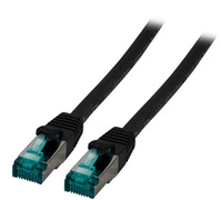 RJ45 Patchkabel S/FTP, Cat.6A, LSZH, 15m, schwarz