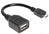 Kabel, USB micro-B Stecker an USB 2.0-A Buchse, OTG flexibel, 18 cm, Delock® [83293]