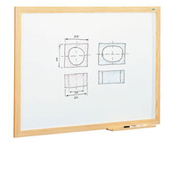 Pizarra blanca estratificada marco madera 100x150 cm