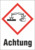 Gefahrgut-Schild, Symbol: GHS05/Text: "Achtung", (B) 26 mm, Kunststoff, 013.28-9