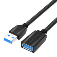 Vention USB 3.0, (hosszabbító, fekete), 2m, kábel
