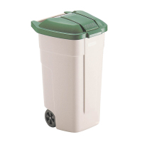 Mülltonne 100 L mit Deckel B 51,2 x T 53,3 x H 85,2 cm Kunststoff grün