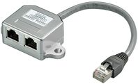 Y-ADAPTER RJ45-2xRJ45 M/F 8P Pinout 2 X ISDN cable splitter for structured cabling Netzwerkkabel