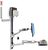 LX SIT STAND WALL MOUNT SYSTEM MED SILVER CPU HOLDER, POLISHE
