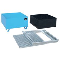 Steel sump tray with PE insert