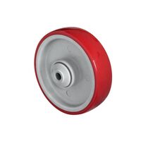 PU wheel, red on nylon rim