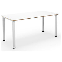 Multifunctionele tafel DUO-U Trend, recht blad, afgeronde hoeken