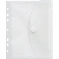 Dokumentenmappe PP A5 20mm Falte, Abheftrand, Klettverschluss transparent