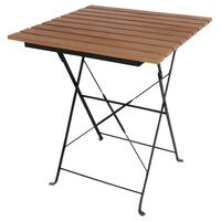 Bolero Square Faux Wood Bistro Folding Table 600mm - Easy to Fold - Single