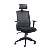 High back mesh chair with headrest