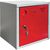 Cube lockers - 375 x 375 x 375mm, red doors