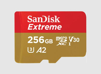 Extreme - 256 GB - MicroSDXC - Class 3 - UHS-I - 160 MB/s - 90 MB/s