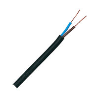 UniStrand 0.75mm 6A 2 Core 2182Y Black Mains PVC Flexible Cable 100M Reels