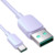 Kabel przewód USB-A - USB-C 3A 1.2m fioletowy