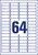 Sichtreiter-Etiketten, A4, 45,7 x 16,9 mm, 25 Bogen/1.600 Etiketten, weiß
