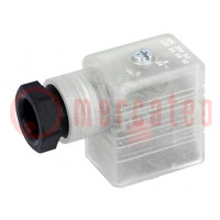 Connector: valve connector; plug; form B; 11mm; female; PIN: 3; 24V