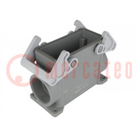 Enclosure: for HDC connectors; T-TYPE; size 77.27; Gland holes: 1