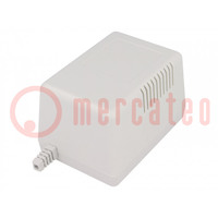 Enclosure: for power supplies; vented; X: 65mm; Y: 92mm; Z: 57mm; ABS
