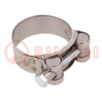 T-bolt clamp; W: 20mm; Clamping: 40÷43mm; chrome steel AISI 430; S