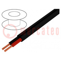 Cable: de altavoz; HELUSOUND® 400; 2x4mm2; cuerda; Cu; negro; PVC