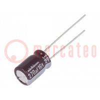 Capacitor: electrolytic; THT; 270uF; 16VDC; Ø8x11.5mm; Pitch: 3.5mm