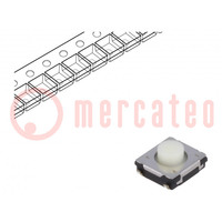 Microswitch TACT; SPST; Pos: 2; 0.02A/15VDC; SMT; none; 3.5N; 3.1mm
