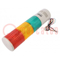 Signaller: signalling column; LED; red/amber/green; 24VDC; IP23