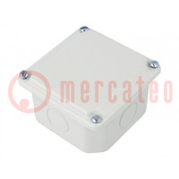 Enclosure: multipurpose; X: 85mm; Y: 85mm; Z: 49mm; Spacial SDB; IP55