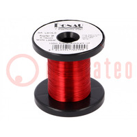 Silver plated copper wires; 0.15mm; red; Cu,silver plated; 100m