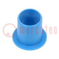 Bearing: sleeve bearing; with flange; Øout: 14mm; Øint: 12mm; blue