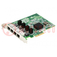Serial port card; PCI,PCIe x4 Gen.2; RJ45 x4 PoE; -20÷55°C
