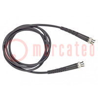 Test lead; 60VDC; 30VAC; BNC plug,both sides; Len: 0.61m; black