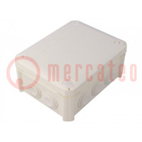 Enclosure: junction box; X: 116mm; Y: 150mm; Z: 67mm; IP66; white
