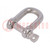 Dee shackle; acid resistant steel A4; for rope; 4mm