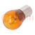 Filament lamp: automotive; BAU15S; orange; 12V; 21W; LLB