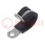 Fixing clamp; ØBundle : 9mm; W: 13mm; steel; Cover material: EPDM