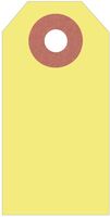 Anhängeetiketten - Fluoreszierend-Gelb, 7 x 3.5 cm, Manilakarton, Für innen