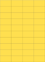 Etiketten - Gelb, 2.97 x 5.25 cm, Papier, Selbstklebend, Für innen, DIN A4