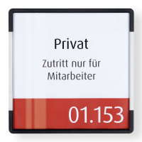 Türschild, Signcode Wall, für Papiereinleger, 10,5 x 10,5 x 1,2 cm