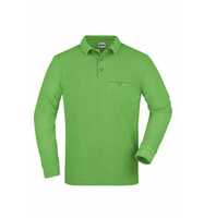James & Nicholson Poloshirt langarm Herren JN866 Gr. 3XL lime-green
