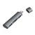 LOGILINK UA0394 - HUB USB 3.2 (GEN2) À 2 PORTS AVEC LECTEUR DE CARTE POUR CARTES MICROSD ET SD, BOÎTIER EN ALUMINIUM AVEC CAPUCH