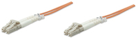 Intellinet Glasfaser LWL-Anschlusskabel, Duplex, Multimode, LC/LC, 62,5/125 µm, OM1, 5 m, orange