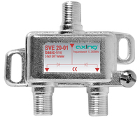 Axing SVE02001 cable divisor y combinador Divisor de señal para cable coaxial Plata