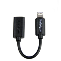StarTech.com Adattatore connettore Micro USB a Lightning 8 pin di Apple nero per iPhone/iPod/iPad