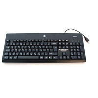 HP 724720-DD1 keyboard Office USB QWERTY Icelandic Black