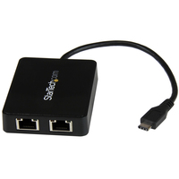 StarTech.com USB-C auf Dual-Gigabit Ethernet Adapter mit USB (Typ-A) Anschluss