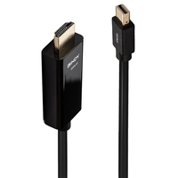 Lindy 36927 adaptador de cable de vídeo DisplayPort HDMI tipo A (Estándar) Negro