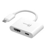 j5create JCA152-N adapter kablowy 0,82 m USB Type-C HDMI + USB Type-C Biały